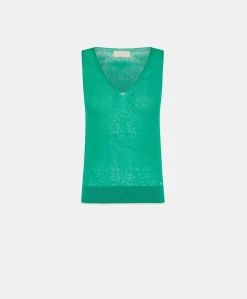 Pull En Lin Graziosa - Emeraude