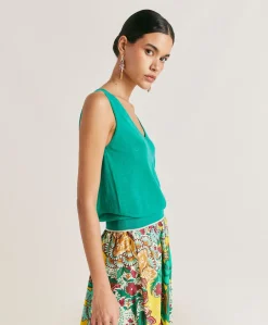 Pull En Lin Graziosa - Emeraude