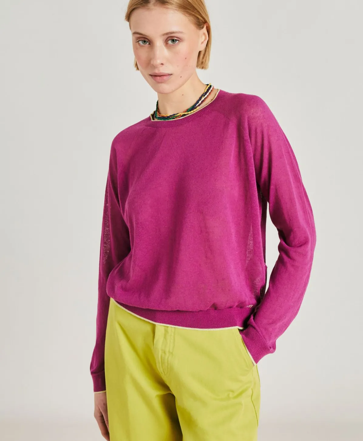 Pull En Lin Rio - Cyclamen
