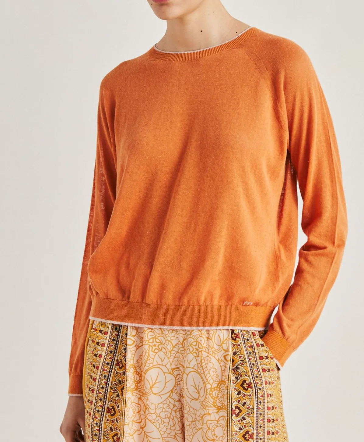 Pull En Lin Rio - Orange