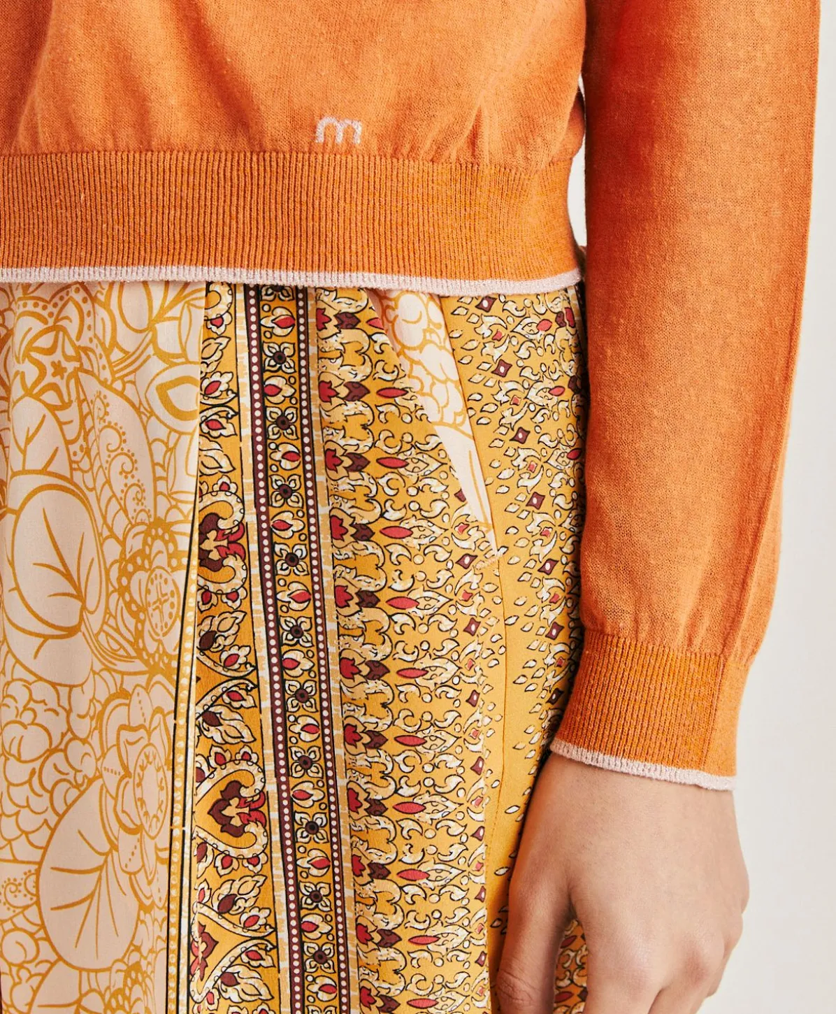 Pull En Lin Rio - Orange