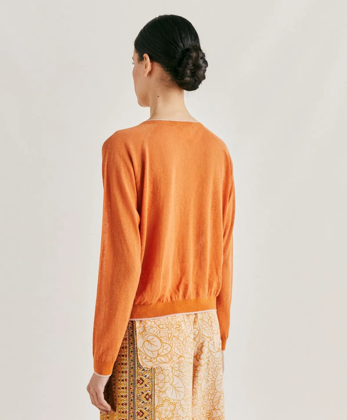Pull En Lin Rio - Orange