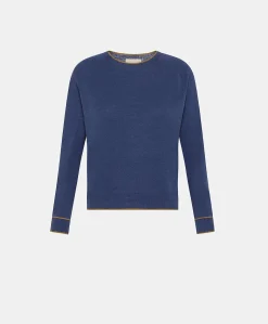 Pull En Lin Stretch Rio - Bleu