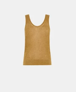 Pull Liccia Nacre Lurex - Caramel
