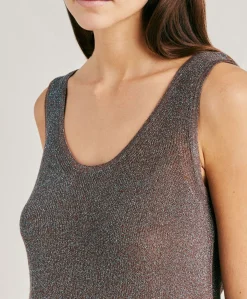 Pull Liccia Perlata Lurex - Corteccia