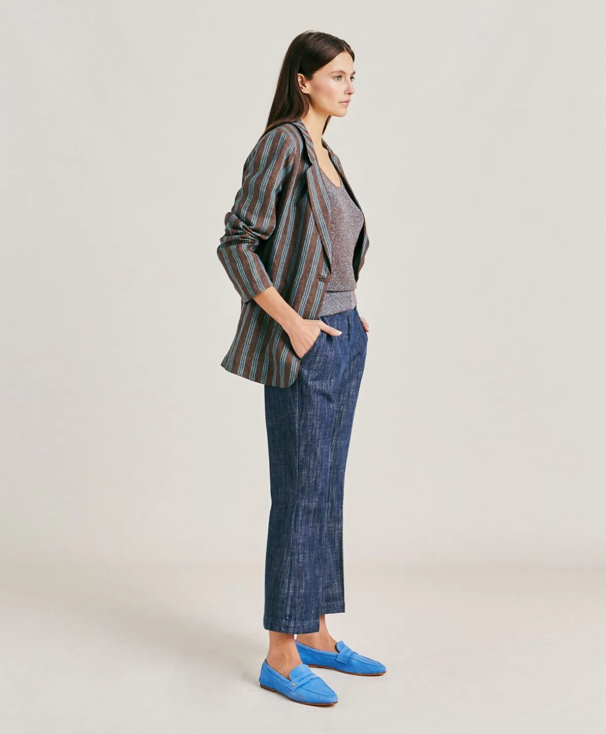 Pull Liccia Perlata Lurex - Corteccia