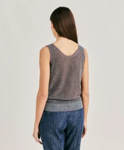 Pull Liccia Perlata Lurex - Corteccia