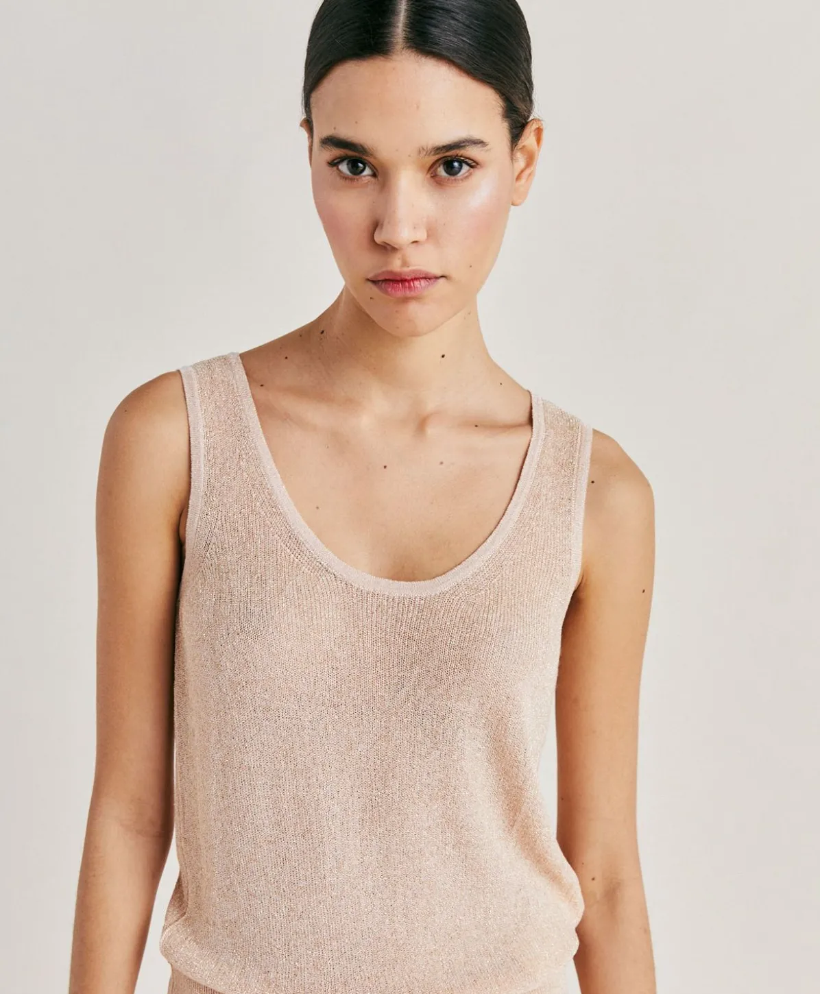 Pull Lurex Nacre Liccia - Poudre