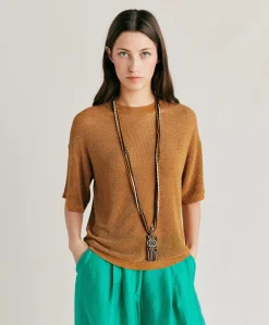 Pull Lurex Perle Jacinto - Caramel