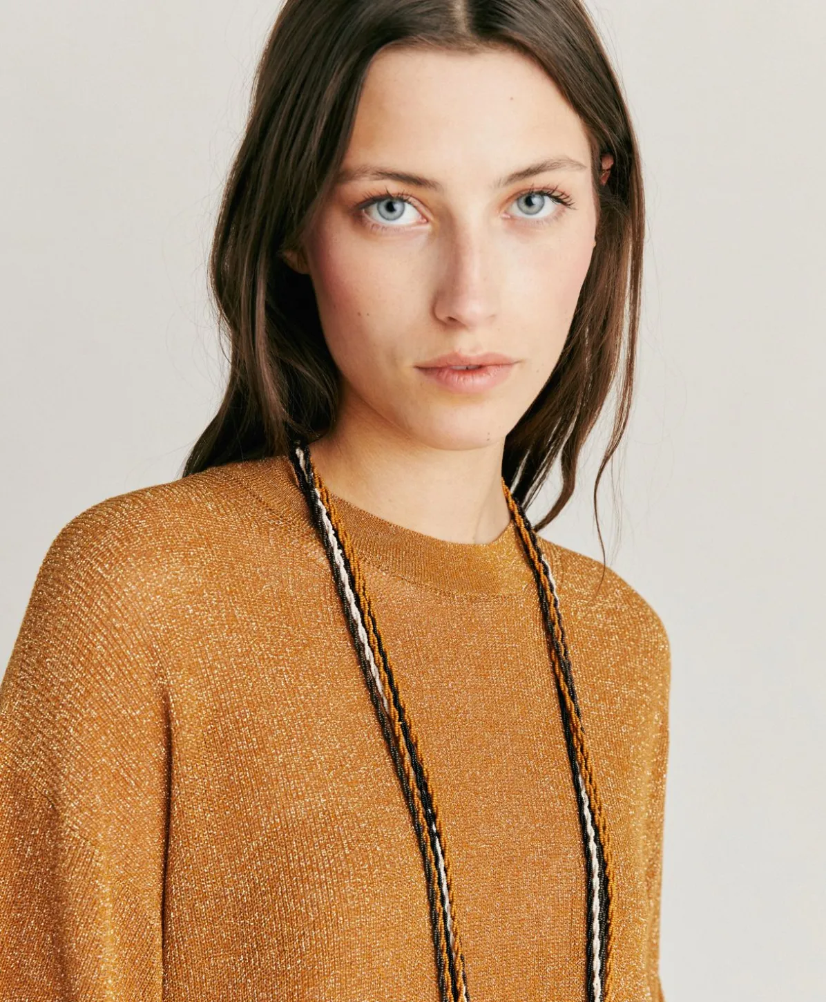 Pull Lurex Perle Jacinto - Caramel