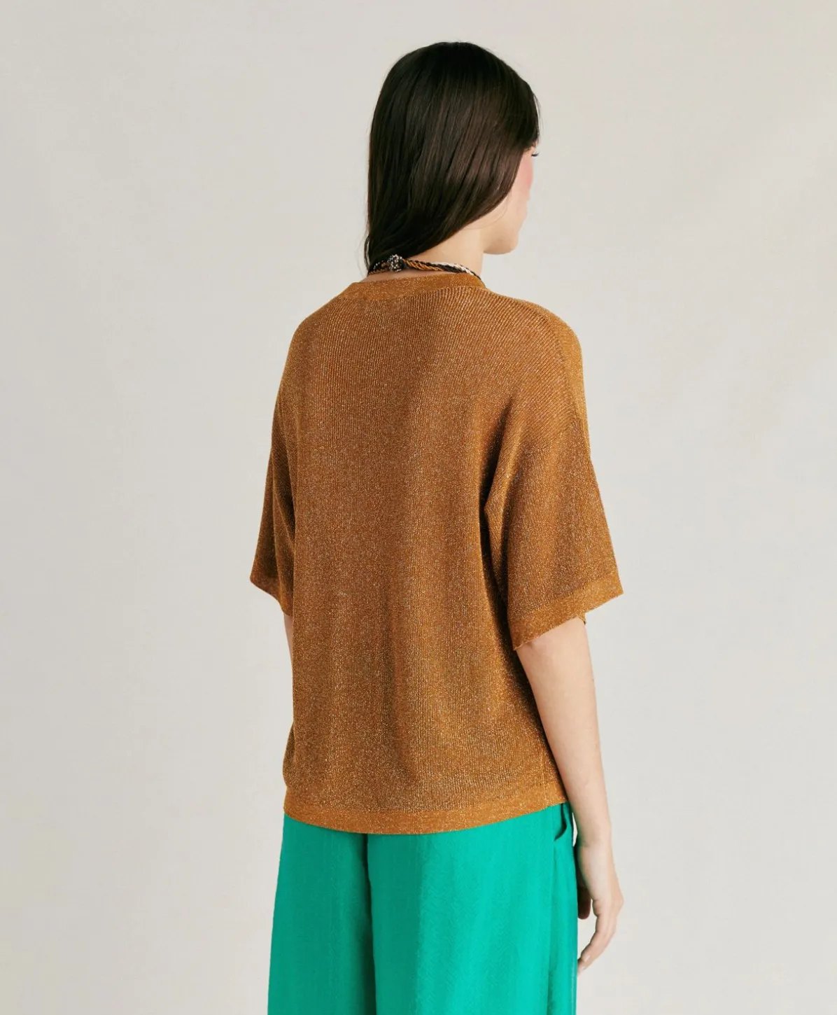 Pull Lurex Perle Jacinto - Caramel
