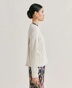 Pull Maille Mixte Baumette - Creme
