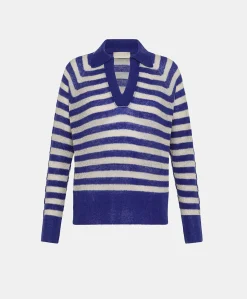 Pull Raye Lurex Perle Egide - Bluette