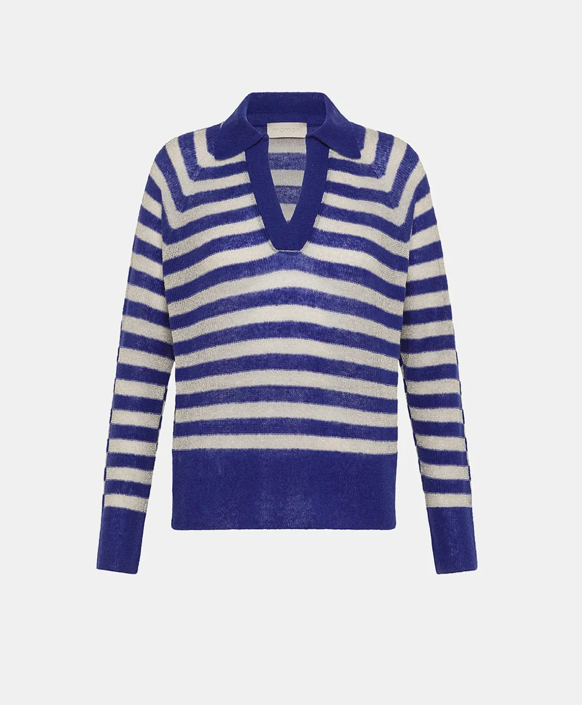 Pull Raye Lurex Perle Egide - Bluette