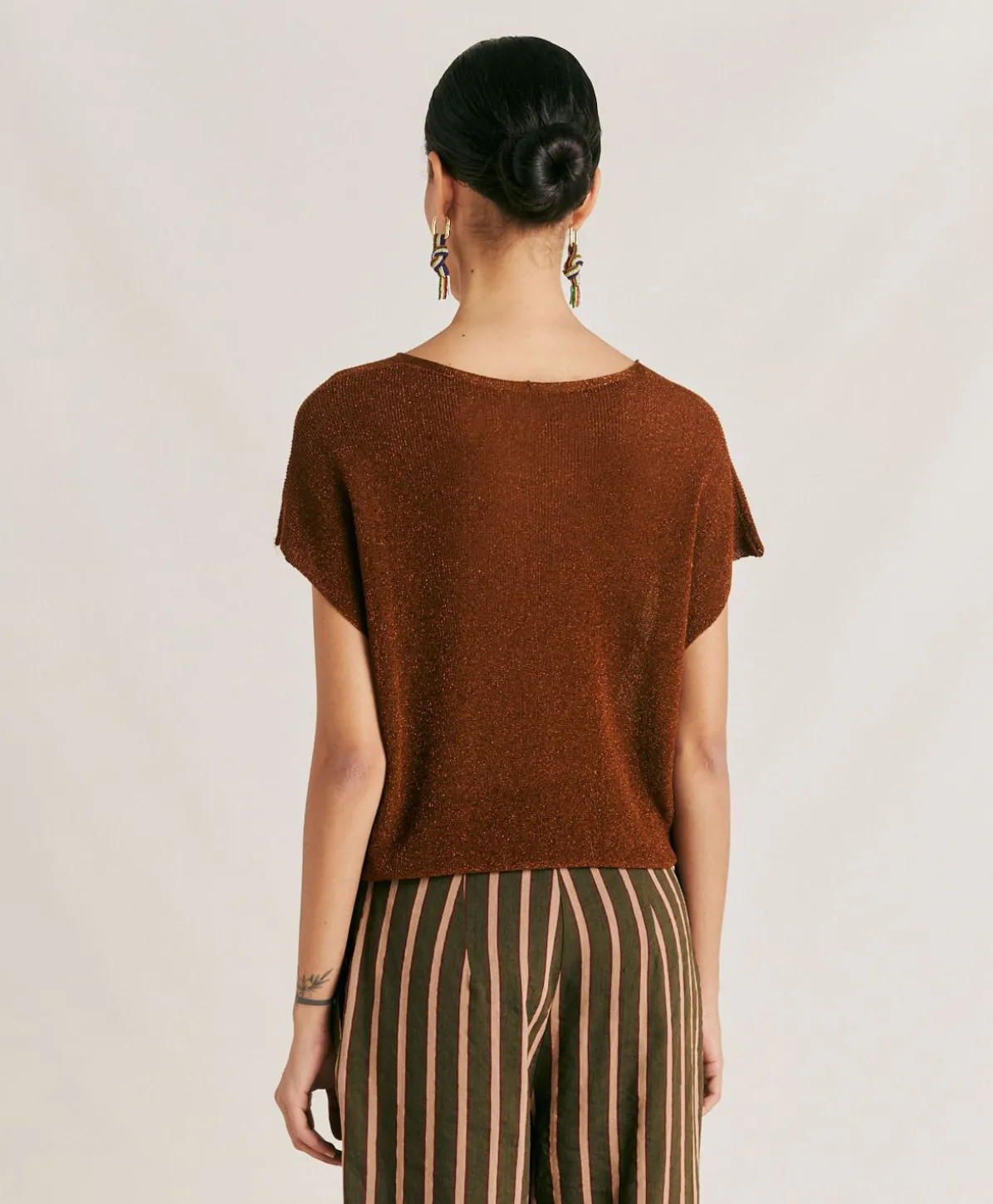 Pull Suzanna Perlata Lurex - Armee