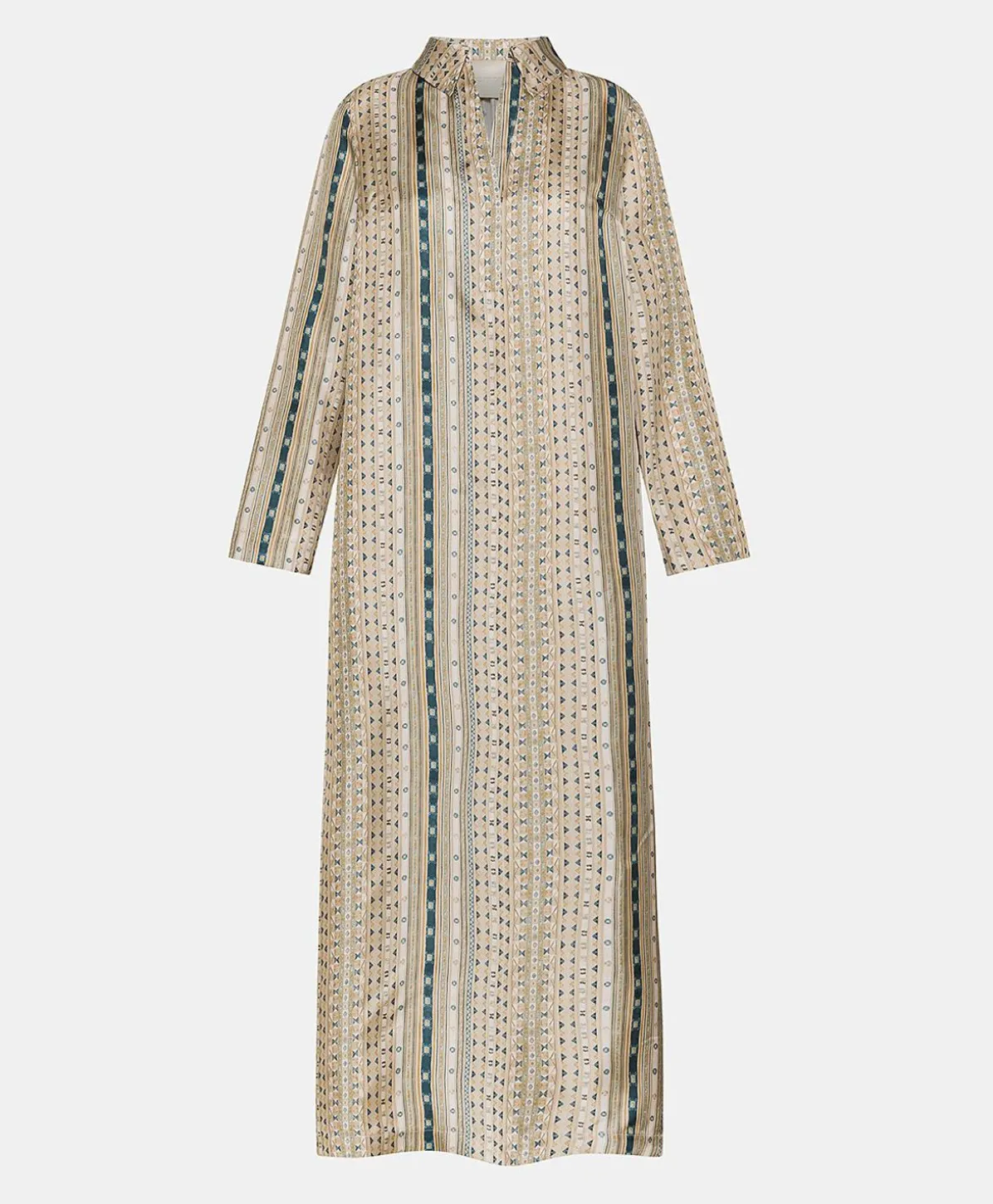 Robe Aligusta En Serge De Soie - Sable Multicolore