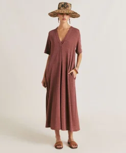 Robe Altamura En Jersey Lurex - Terre Cuite