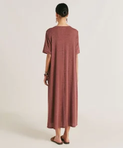 Robe Altamura En Jersey Lurex - Terre Cuite