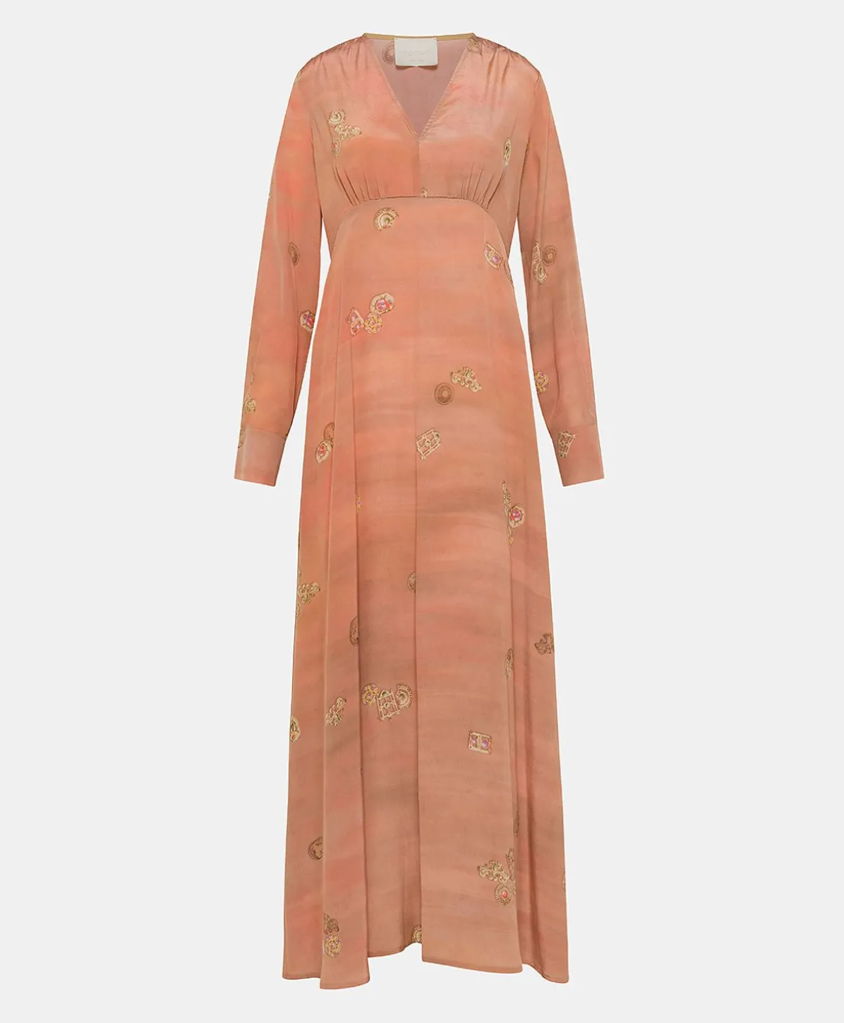 Robe Cala Junco En Crepe De Chine - Rose Multicolore
