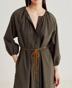 Robe Caldes Avec Voile De Coton - Armee