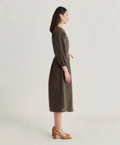 Robe Caldes Avec Voile De Coton - Armee