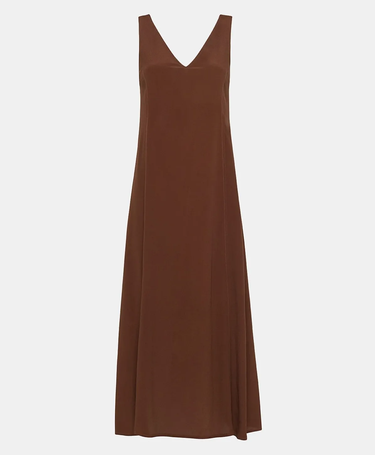 Robe Chumba En Acetate De Soie - Chocolat