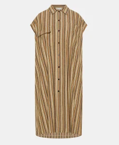 Robe Colorado En Jersey Lurex Raye - Rouille Multicolore
