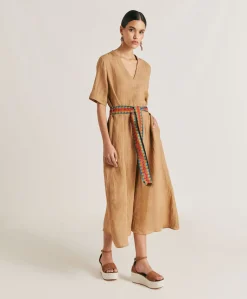 Robe En Lin Altamura - Sable