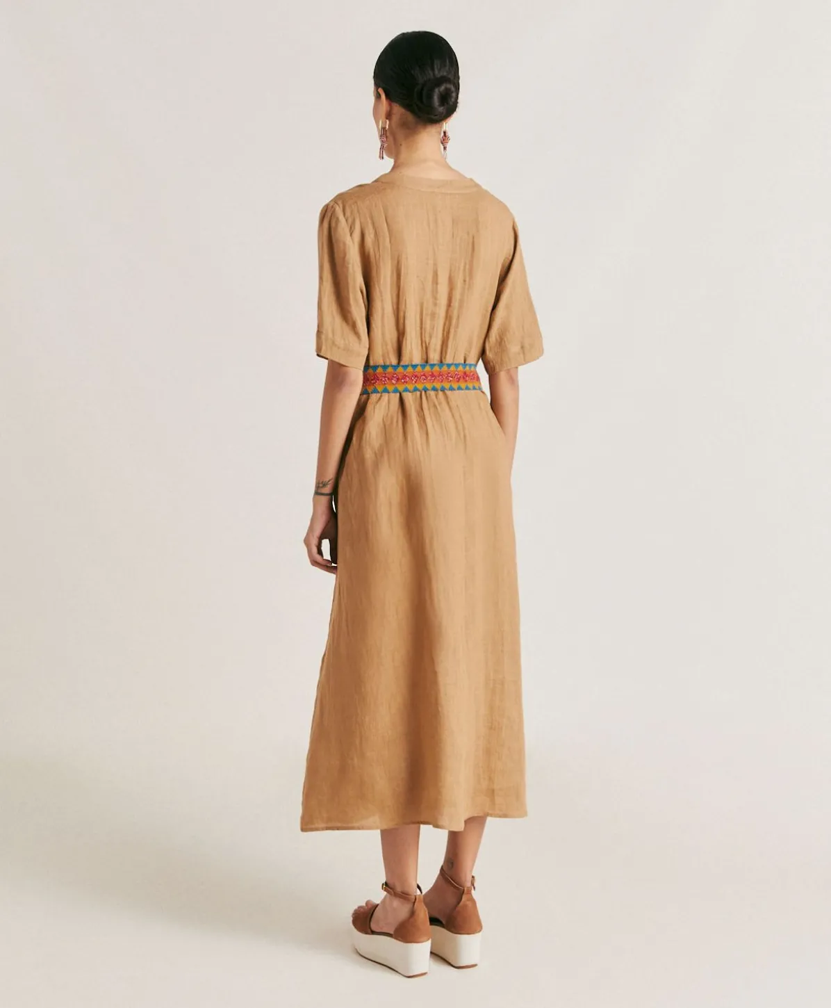 Robe En Lin Altamura - Sable