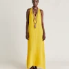 Robe En Lin Aurora - Jaune Soleil