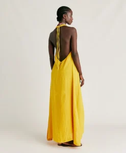 Robe En Lin Aurora - Jaune Soleil