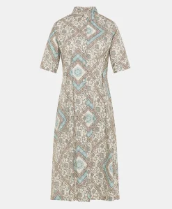 Robe En Popeline Ilaria - Creme/Poudre