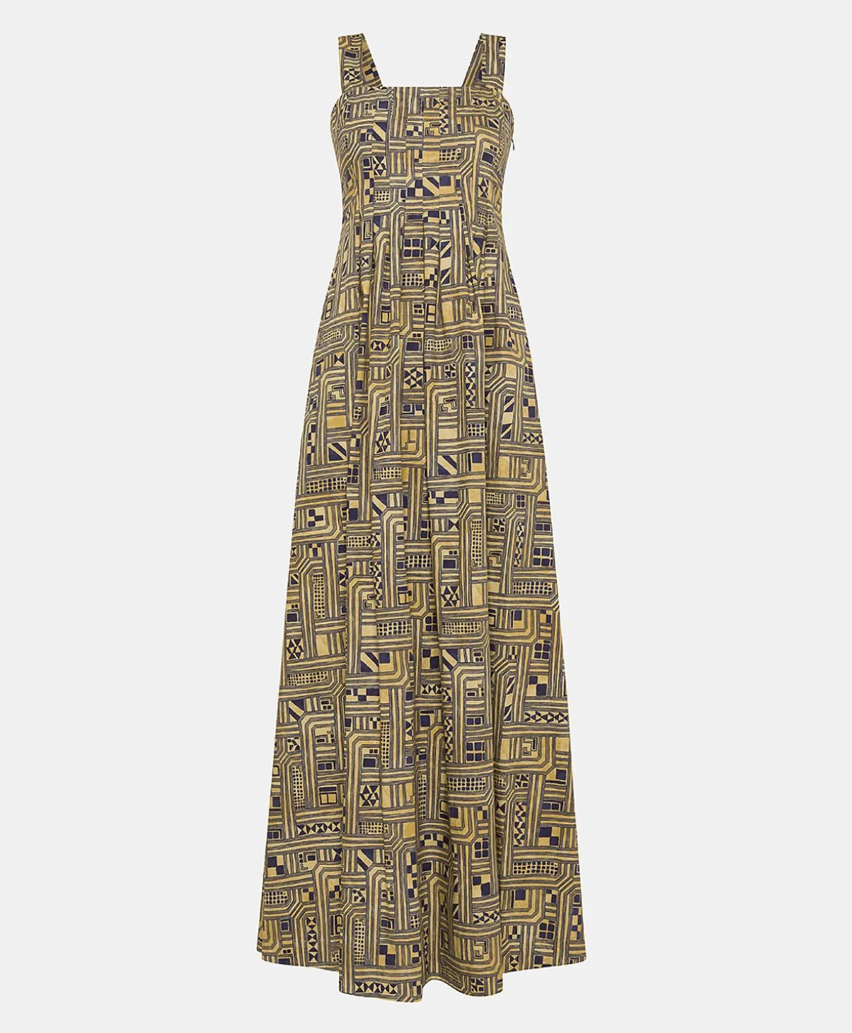 Robe En Popeline Lavinia - Or/Bleu