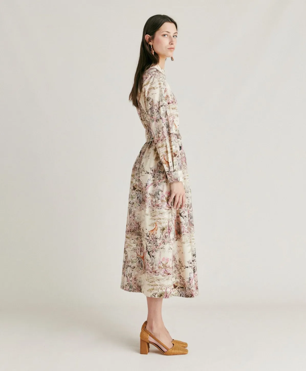 Robe En Popeline Lorina - Multicolore Creme