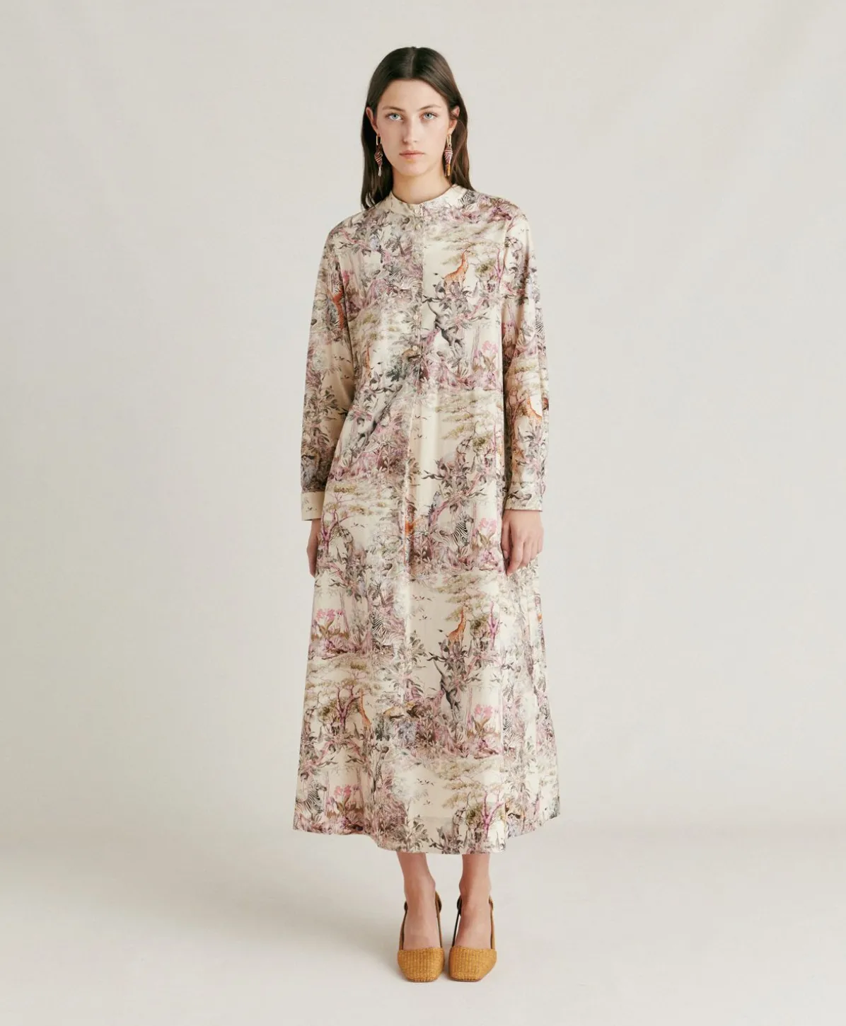 Robe En Popeline Lorina - Multicolore Creme
