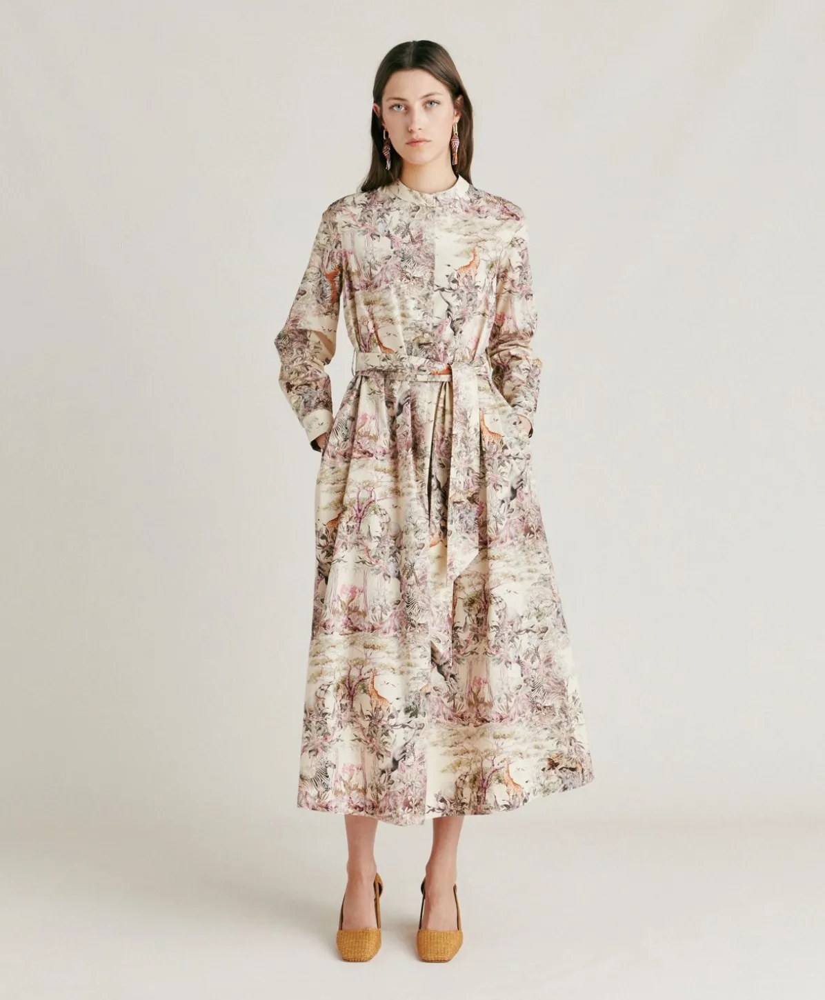 Robe En Popeline Lorina - Multicolore Creme