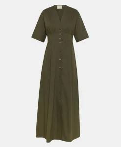 Robe En Popeline Martinella - Armee