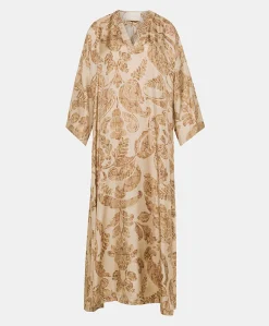 Robe Faro En Serge De Soie - Poudre Multicolore