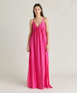 Robe Marisol Cupro Jacquard - Fuchsia