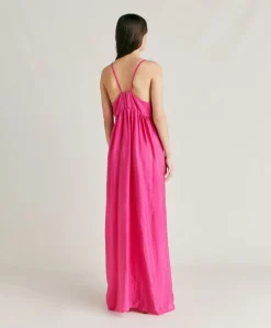 Robe Marisol Cupro Jacquard - Fuchsia
