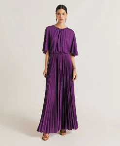 Robe Paradisu En Jersey Lurex - Cyclamen
