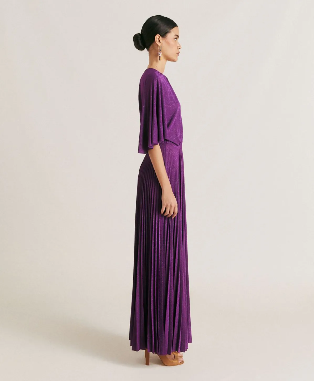 Robe Paradisu En Jersey Lurex - Cyclamen