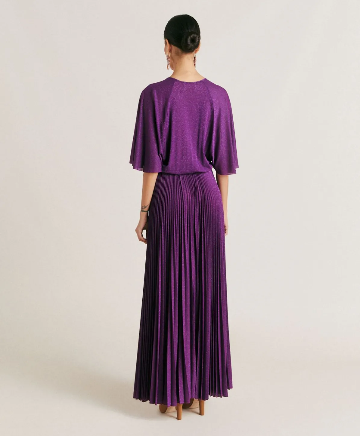 Robe Paradisu En Jersey Lurex - Cyclamen