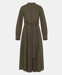 Robe Sinzias Avec Voile De Coton - Armee