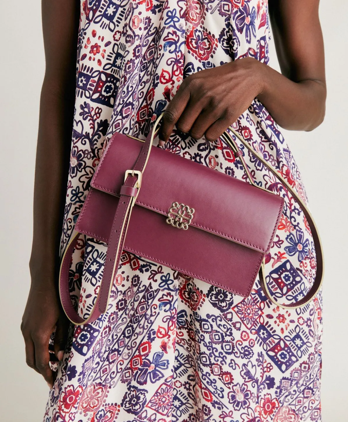 Sac Bandouliere Sophie En Cuir Nappa - Cyclamen