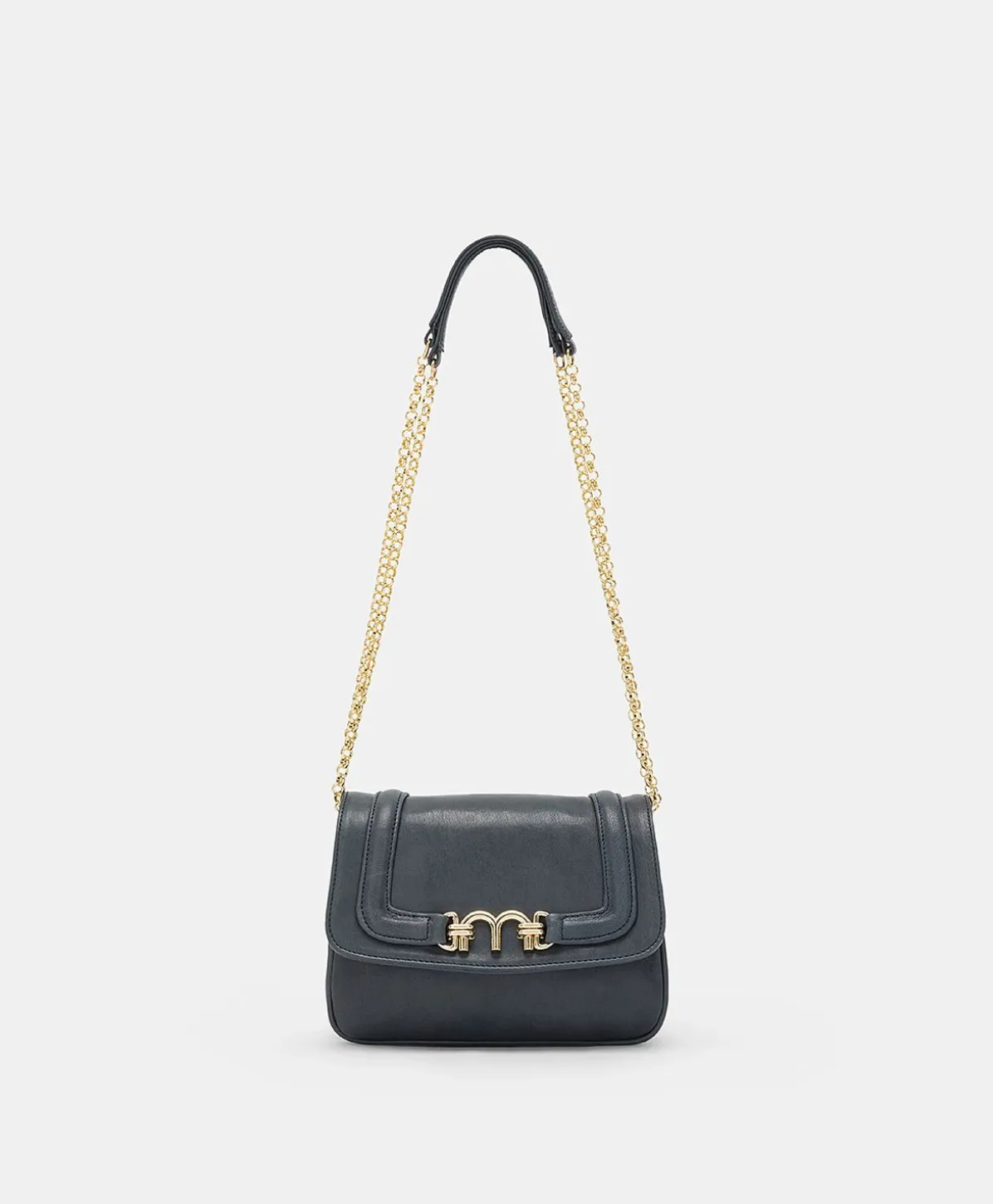 Sac En Cuir Mimi Flore - Bleu