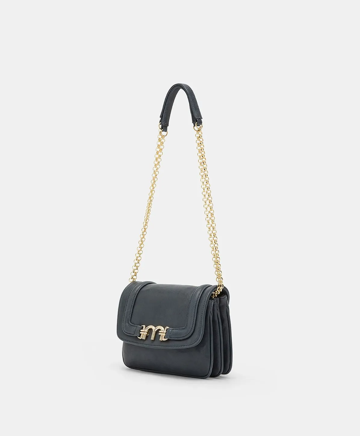 Sac En Cuir Mimi Flore - Bleu