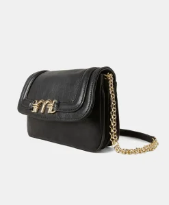 Sac En Cuir Mimi Flore - Noir