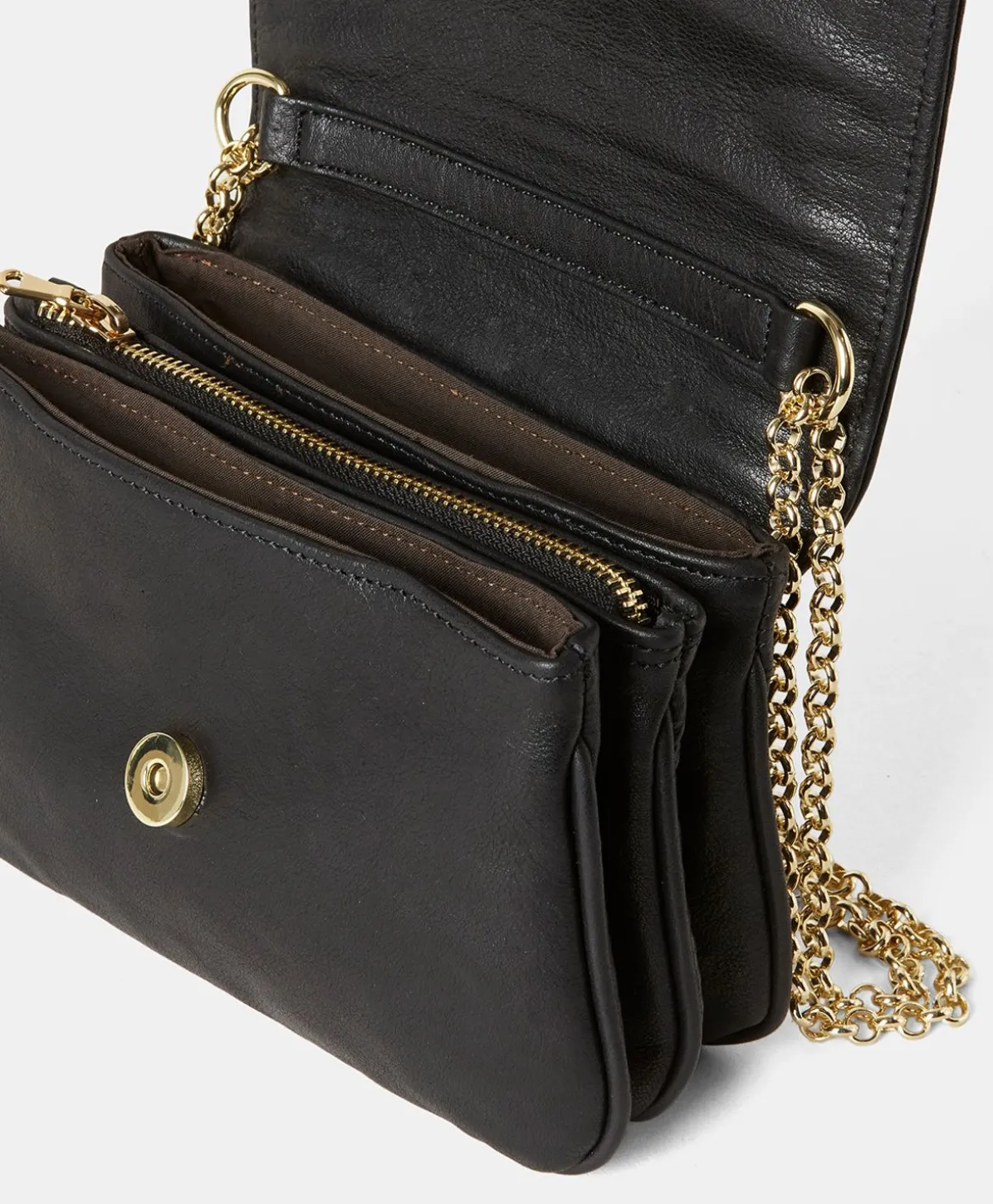 Sac En Cuir Mimi Flore - Noir
