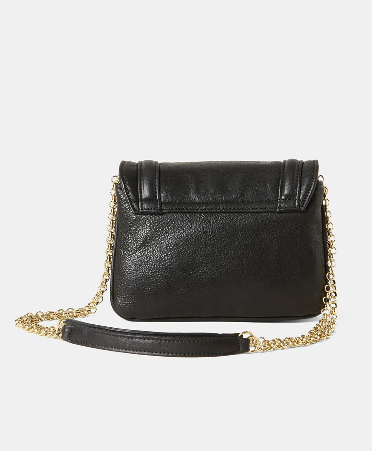 Sac En Cuir Mimi Flore - Noir